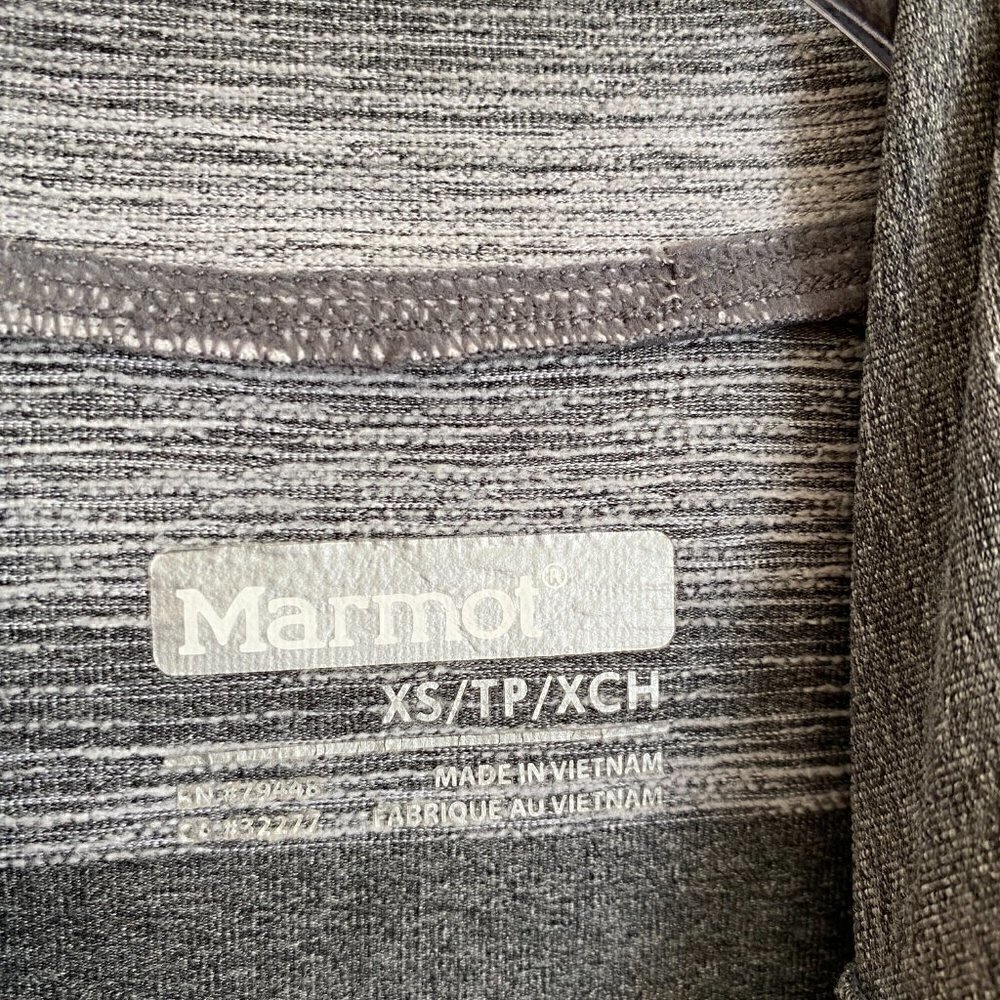 Marmot Hooded Running Pullover Gray Stripe XS - Picture 8 of 11